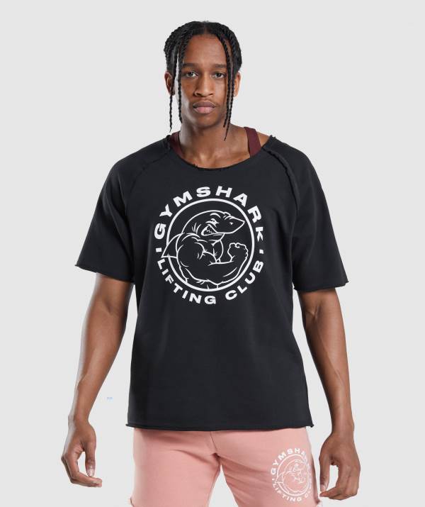 Panske Tricka Gymshark Legacy Rag Top Čierne | LX6041932